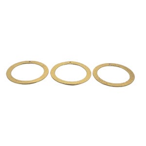 4 to 6 Pcs of Wide and Brushed Ear Ring Hoops E-coated, Brushed Finish, Rings/Circles/Hoops. Anti Tarnish