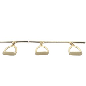 Stirrup Toggle, 5Pcs., 22X37mm, Bar Size: 37mm, Gold Finish, Silver Plated & Gunmetal Plated, E-coated Toggles.
