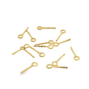 14K Echtgold gefüllt Schraubauge mit 6,5 mm Zapfen Tropfen | 12 Stück pro Packung | X6GF |