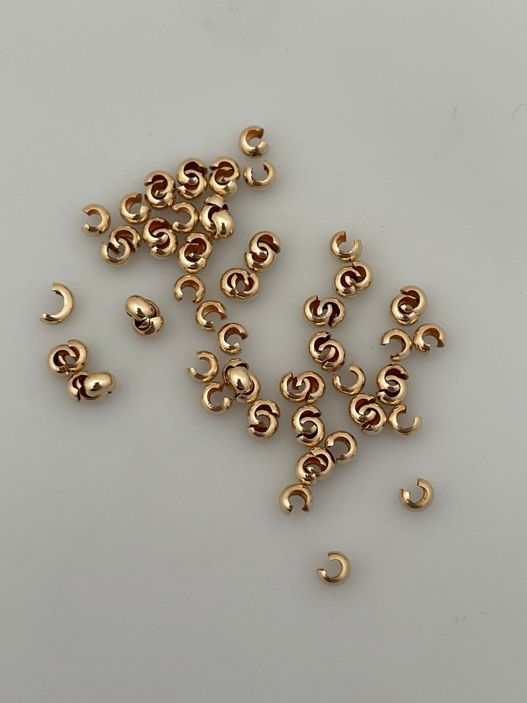 14K Real Gold Filled Crimp Covers Crimps Beading Crimp Covers Available ...