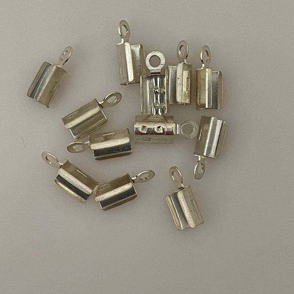 Crimp Ends for Chains | 925 Sterling Silver Crimps  | Crimp End Caps | Sterling Silver Chain Ends | Chain Closers | 6 Sizes: 0.45mmTo 2.5mm