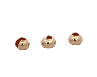 14K Real Gold Filled Crimp Covers | Crimps | Beading Crimp Covers | Available three Size: 2.5mm, 3mm, 4mm | 14Pcs to 60Pcs in a Pack.