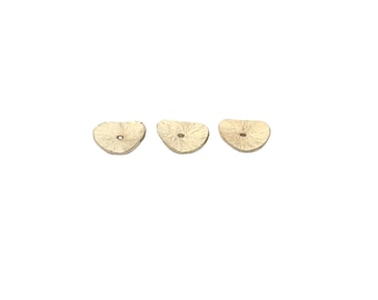 Strand of Curved Disc Potato Chip Beads – Gold Finish, Silver-Plated, Copper & Gunmetal E-Coated, Brushed Spacers in Eight Sizes