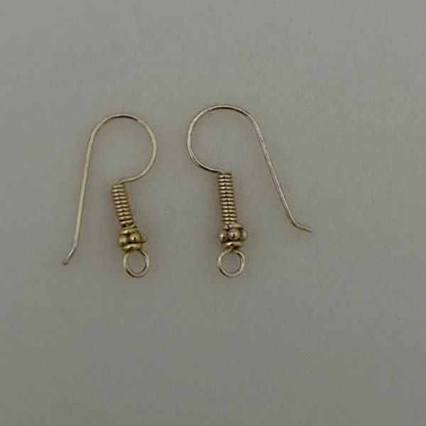 Ear Wire, 30Pcs. | Size: 24mm | 22mm Gauge | Gold Silver & Gunmetal Plate | Anti Tarnish Coated | Designer Ear Wires |Findings.