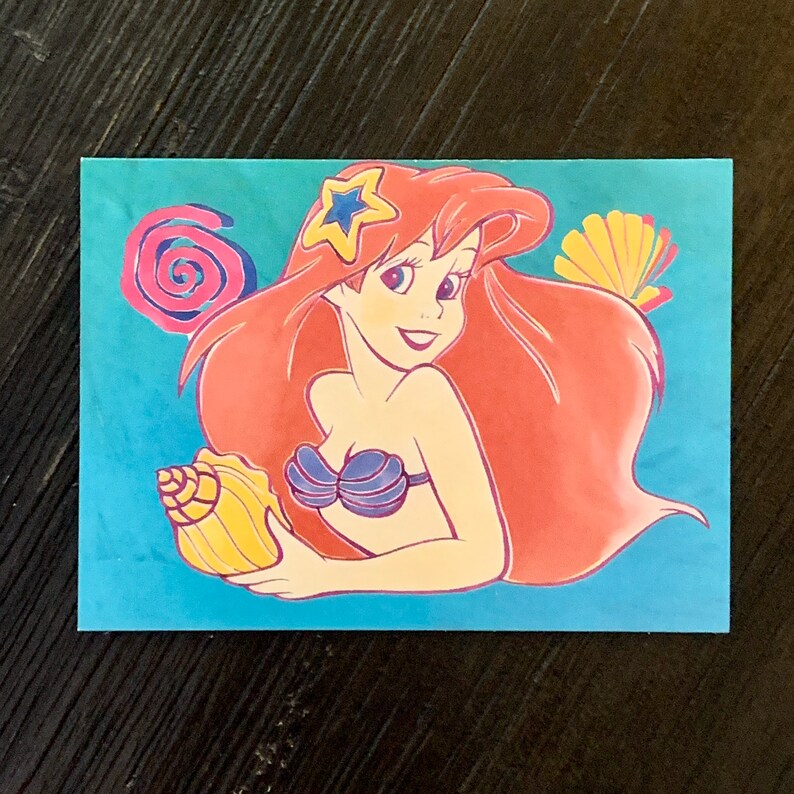 Mini Disney Cards Beauty /& The Beast Lion King Little Mermaid