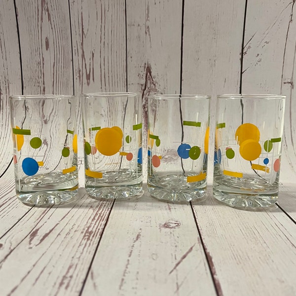 Set of 4 Juice Glasses - Green Apple