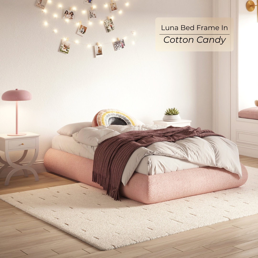 Kids Luna Bed Frame: Modern Padded Softframe® Bed. There is