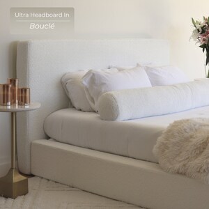 ULTRA Headboard: Thick Cushioned Fabric Headboard, No Hard Surfaces Perfect for Modern, Minimalist Homes available only as a Custom Order imagem 2