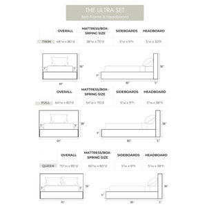 ULTRA by SoftFrame® Designs: Modern Platform Bed Frame, Plush Cushioned, Low Profile Bed Frame image 9