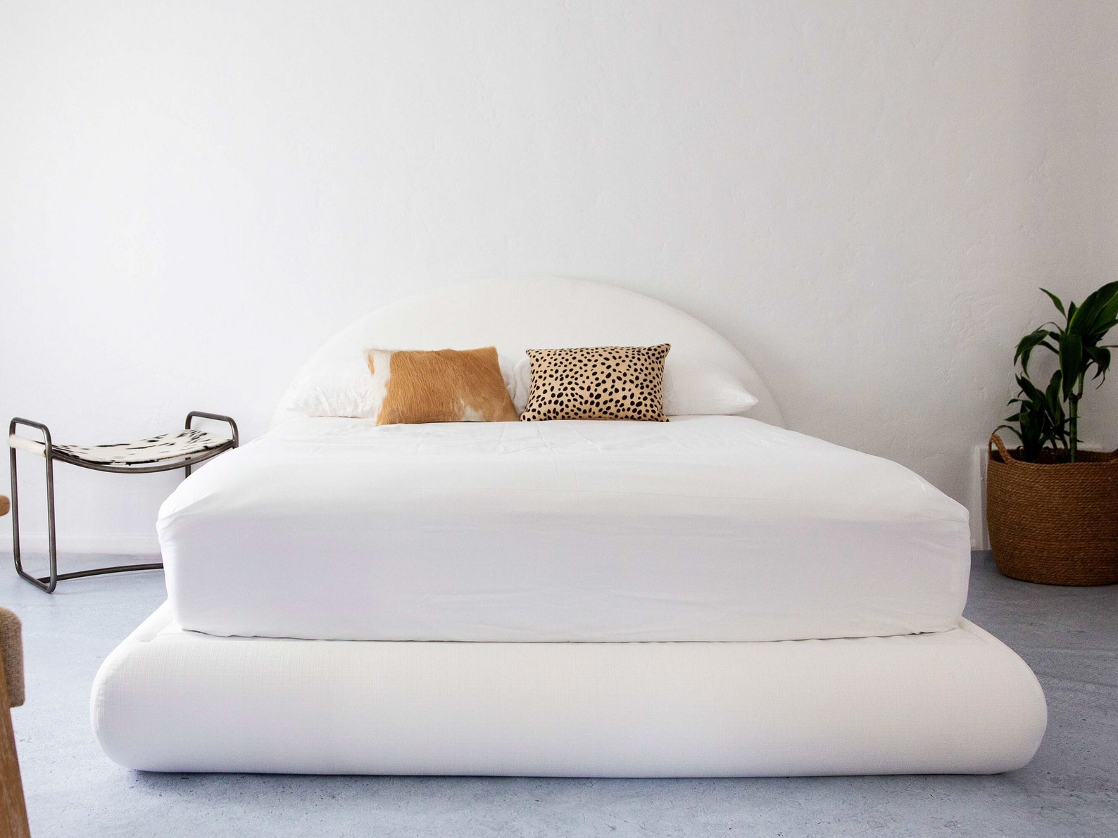 Luna Set Modern and Minimal Bed Frame and Headboard With the Etsy