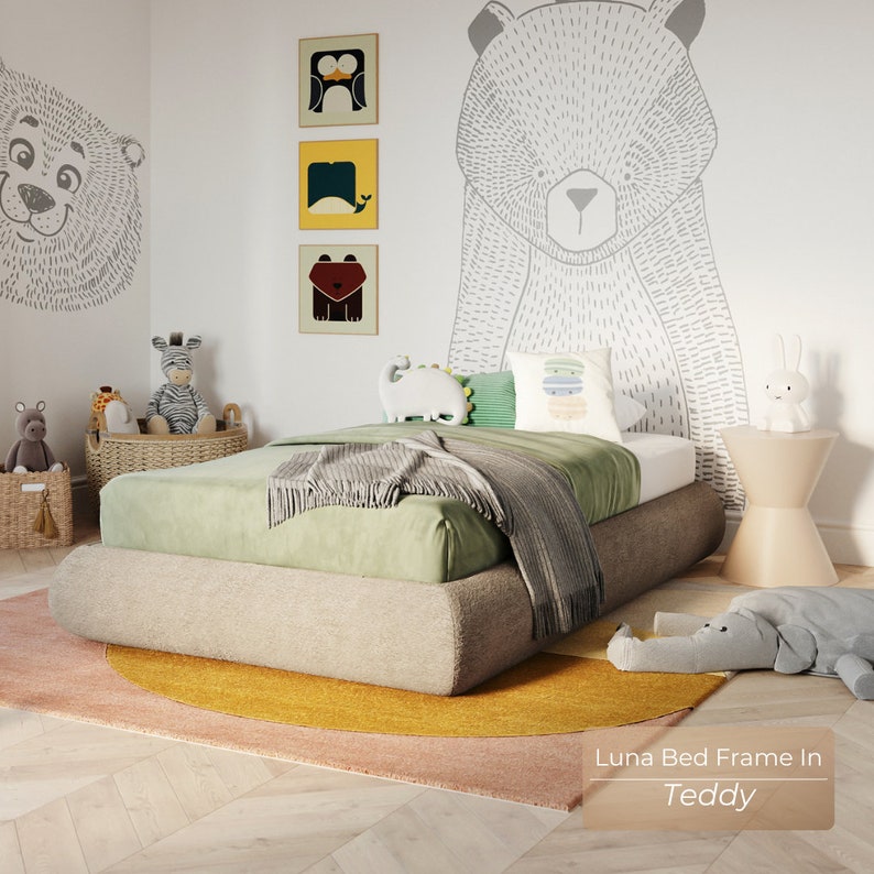 KIDS Luna Bed Frame Modern & Contemporary Padded Bed Frame, Super Cushioned with Only Soft Surfaces. image 2