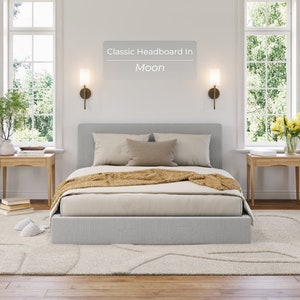 Classic Headboard: Cushioned Fabric Headboard, No Hard Surfaces! Perfect for Modern, Minimalist Homes