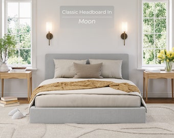 Classic Headboard: Cushioned Fabric Headboard, No Hard Surfaces! Perfect for Modern, Minimalist Homes