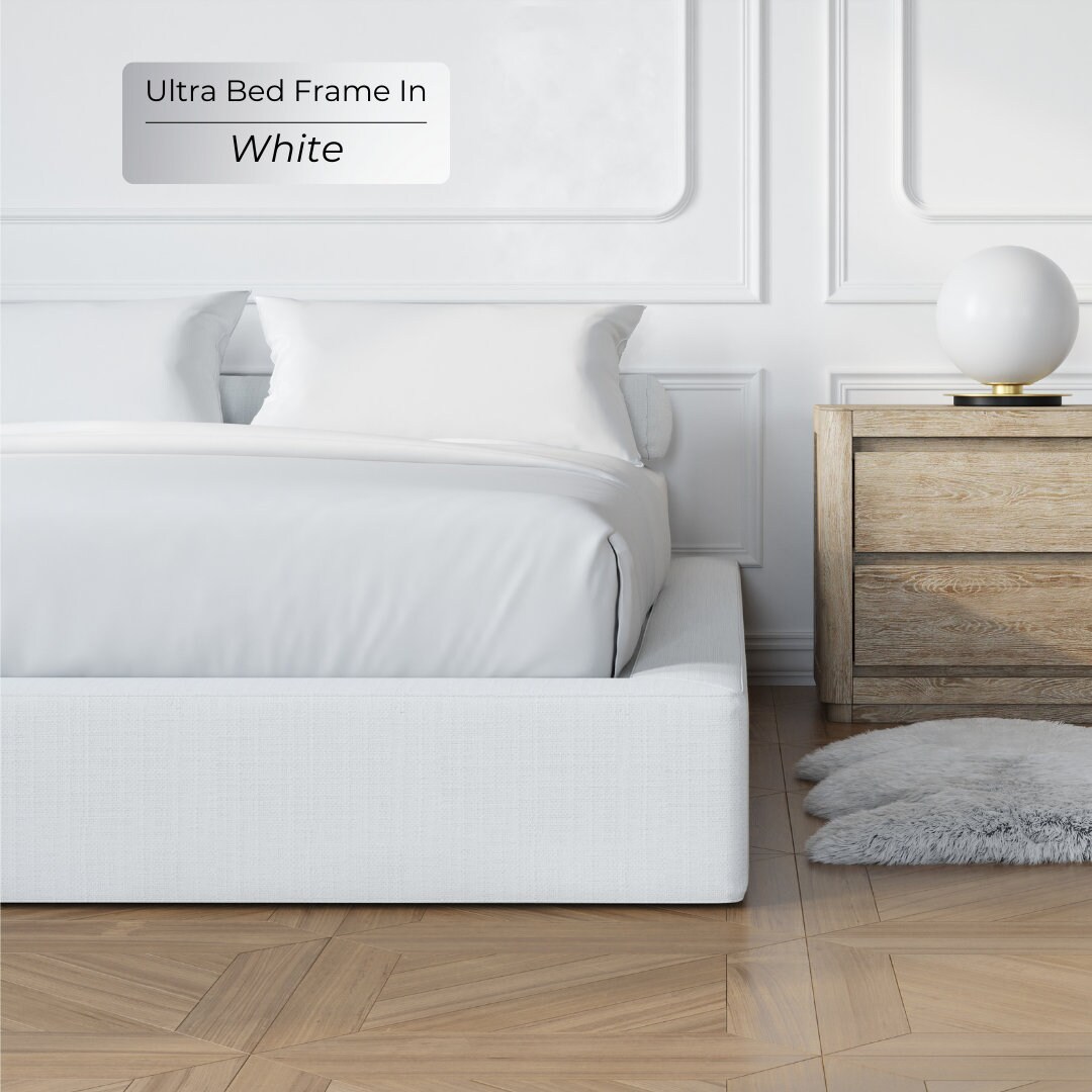 ULTRA by Softframe Designs Modern Platform Bed Frame Plush Cushioned Low Profile Bed Frame Etsy UK