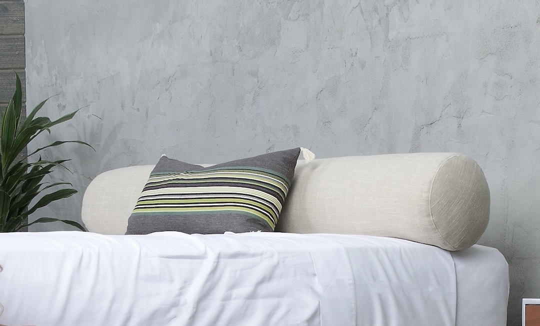 Round Bolster Pillow Great as a Headboard Bolster for Twin Beds