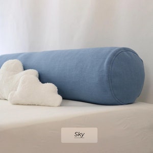 Round Bolster Pillow: Pillow with Removable Cover for Daybeds, Couches, Beds and Sofas. imagem 6