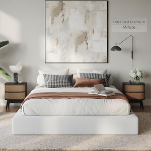 ULTRA by SoftFrame® Designs: Modern Platform Bed Frame, Plush Cushioned, Low Profile Bed Frame