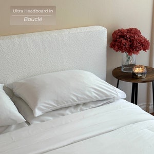 ULTRA Headboard: Thick Cushioned Fabric Headboard, No Hard Surfaces Perfect for Modern, Minimalist Homes available only as a Custom Order Bild 3