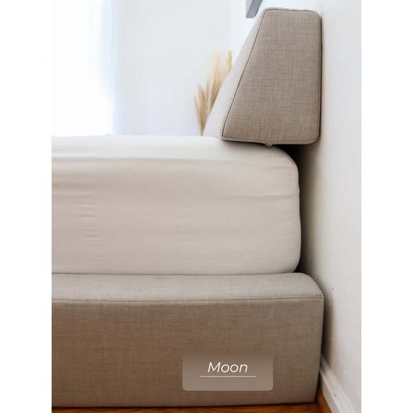 Wedge Bolster Pillow: Linen Daybed Cushion with Zipper