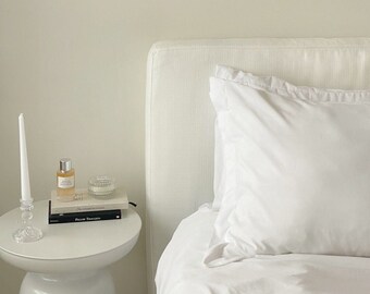 ULTRA Headboard: Thick Cushioned Fabric Headboard, No Hard Surfaces! Perfect for Modern, Minimalist Homes - available only as a Custom Order