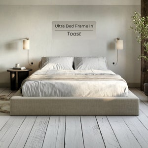 ULTRA by SoftFrame® Designs: Modern Platform Bed Frame, Plush Cushioned, Low Profile Bed Frame image 1