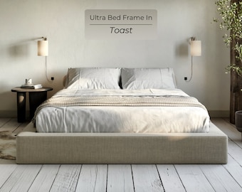 Designs ULTRA by SoftFrame® : cadre de lit plateforme moderne, coussin moelleux, cadre de lit bas