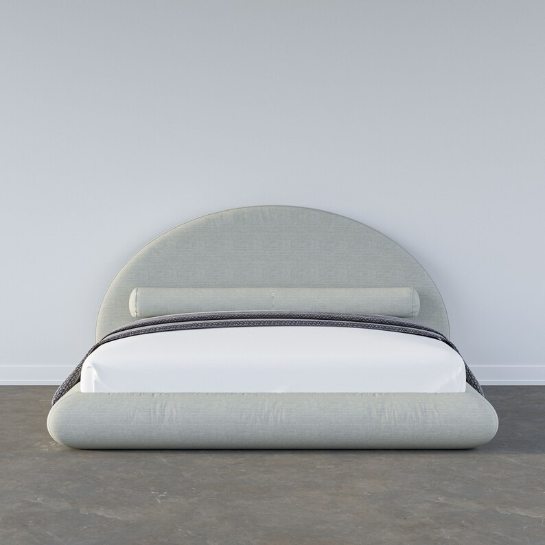 Luna Set Modern and Minimal Bed Frame and Headboard With the Etsy