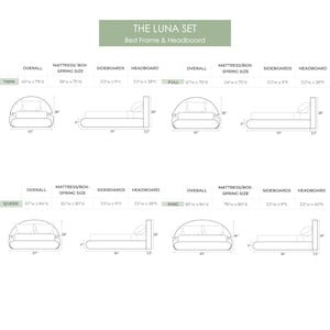 LUNA by SoftFrame® Designs: estructura de cama tapizada, moderna y súper acolchada en una exclusiva forma de media luna imagen 8