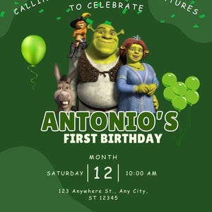 Shrek Birthday Party Invitation