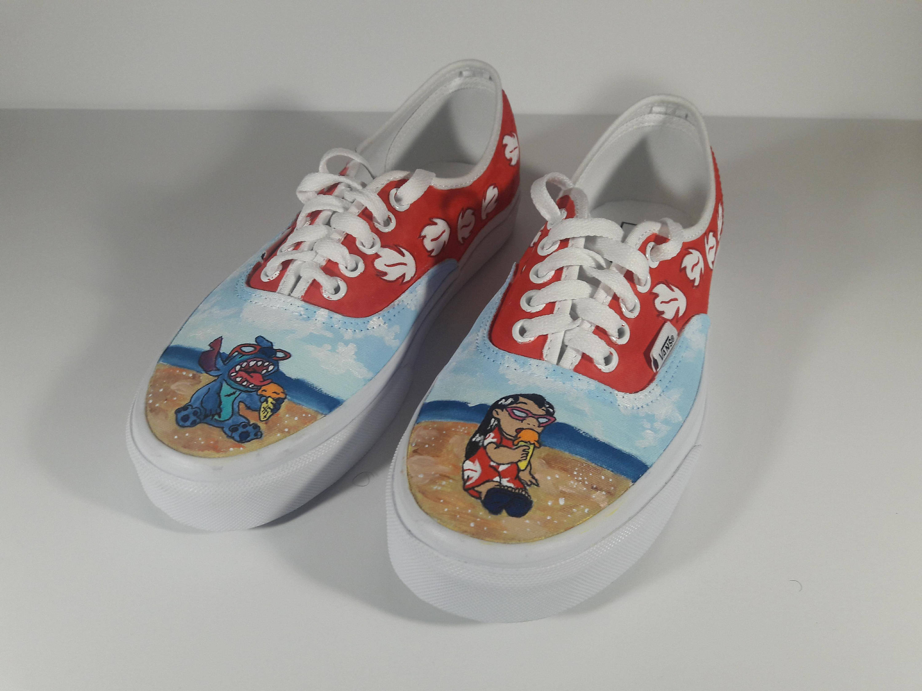 Custom Lilo & Stitch Painted Shoes Etsy