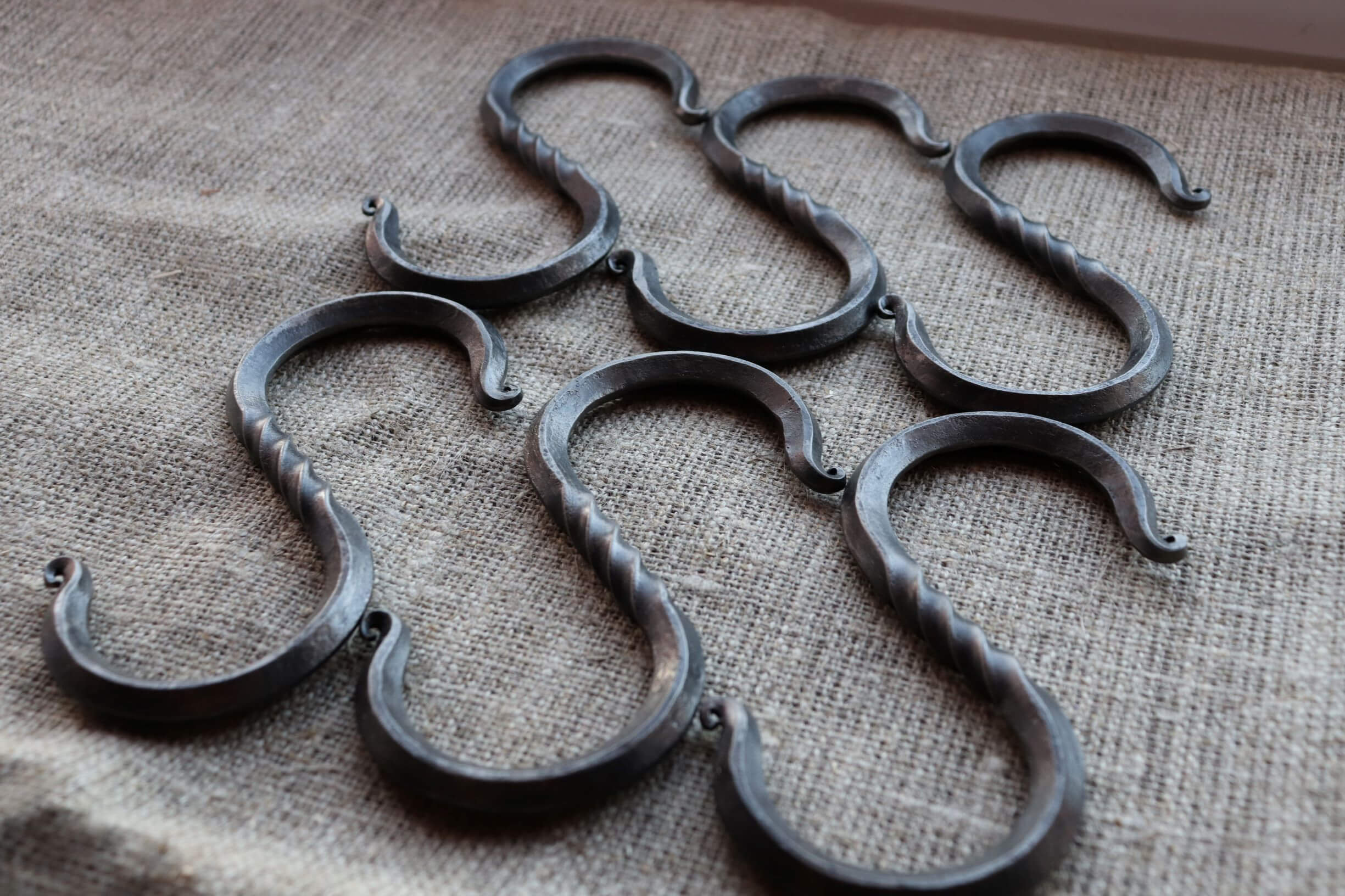 Iron S Hooks Hand S hook set of 6 6 Inch Rustic Etsy