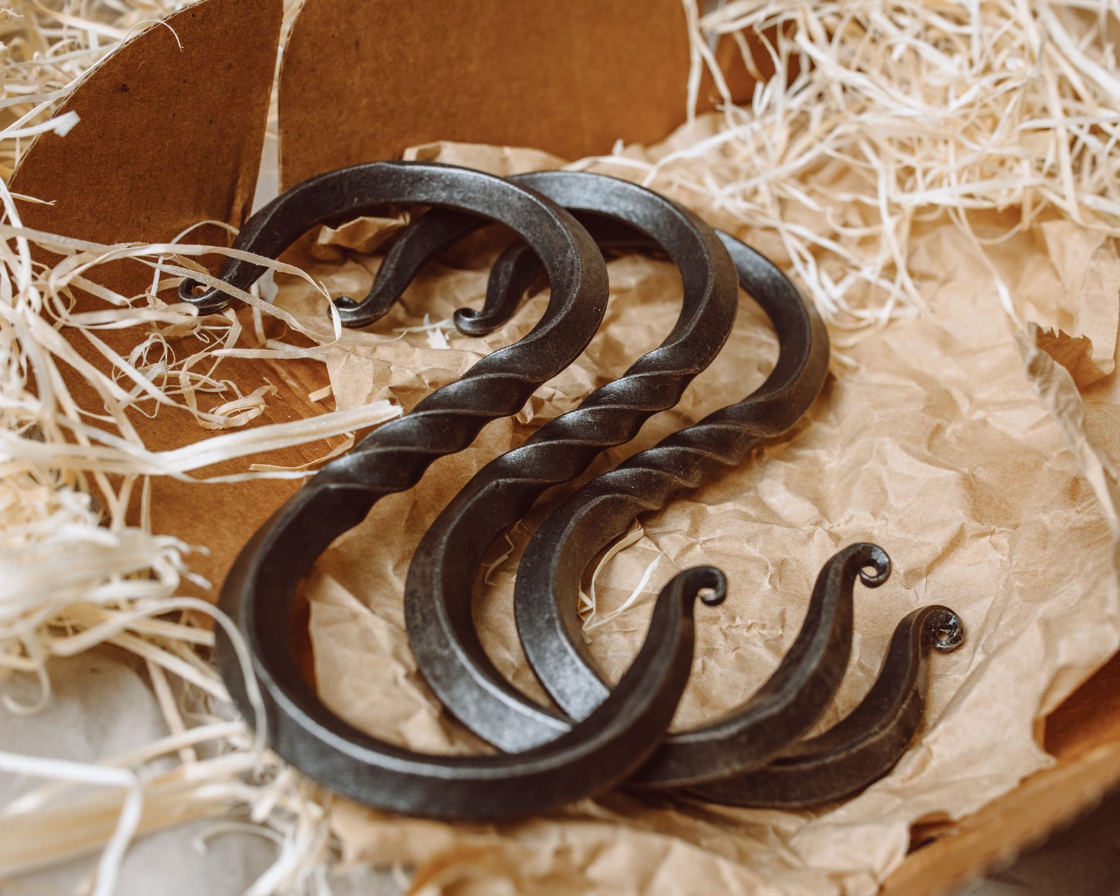 Set of 3 Large S Hooks Wrought Iron 6 Inch Long Metal Etsy