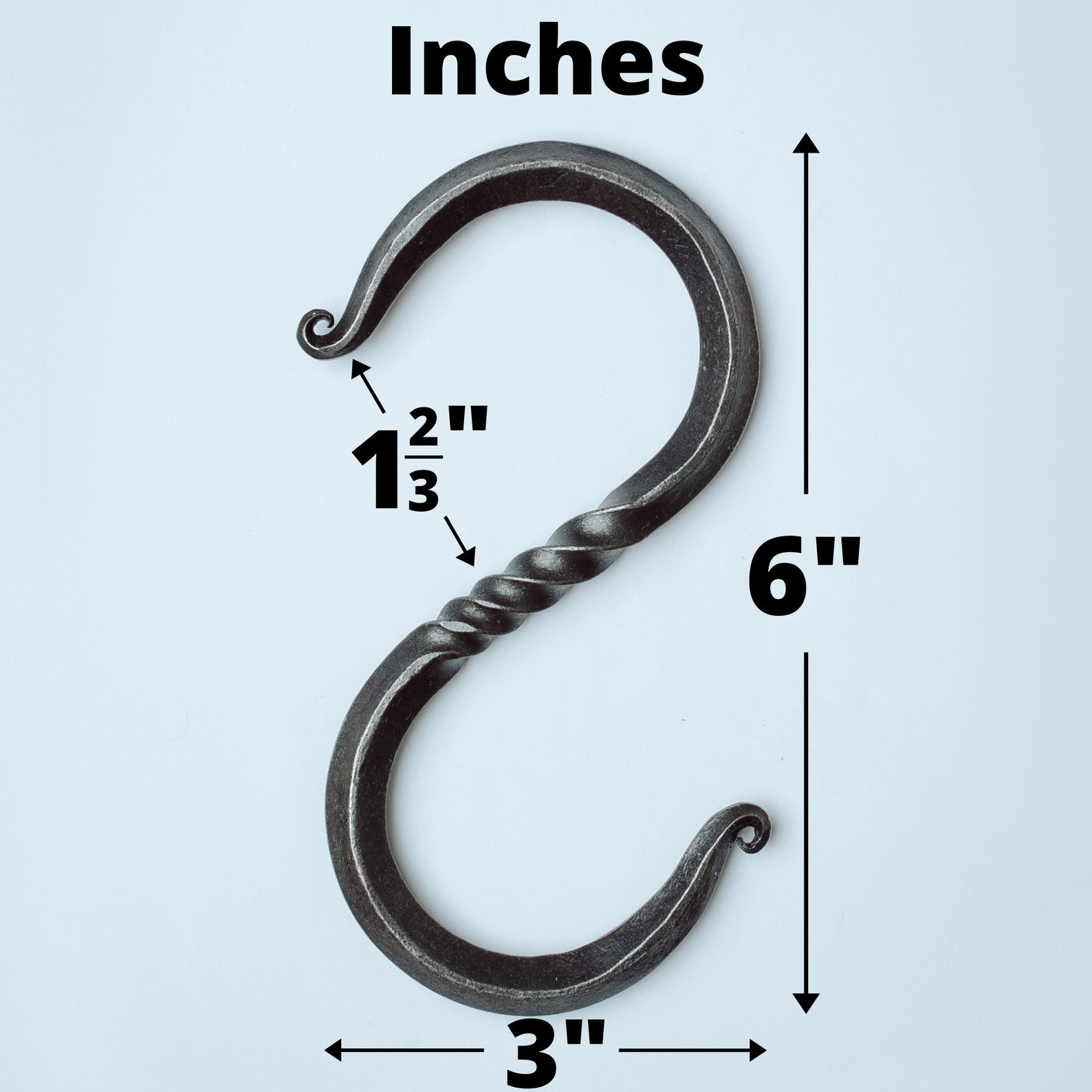 6 Inch S Hook Large Wrought Iron S Hooks Large Iron S Etsy