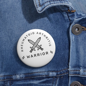 Pin de artritis reumatoide - Botón de concientización sobre la artritis - Regalo para enfermedades crónicas - Insignia de guerrero autoinmune