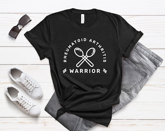 Rheumatoid Arthritis Spoonie Warrior Unisex Short Sleeve Shirt, Chronic Illness Awareness Shirt, Spoonie Shirt, Arthritis Gift, Spoonie Gift