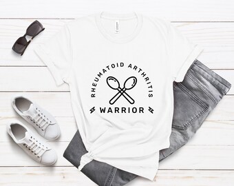 Rheumatoid Arthritis Spoonie Warrior Unisex Short Sleeve Shirt, Chronic Illness Awareness Shirt, Spoonie Shirt, Arthritis Gift, Spoonie Gift