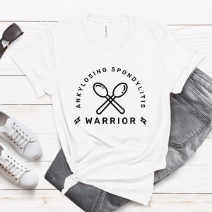 Ankylosing Spondylitis Spoonie Warrior Short Sleeve Shirt, Ankylosing Spondylitis Awareness, Autoimmune Disease Shirt, Chronic Illness