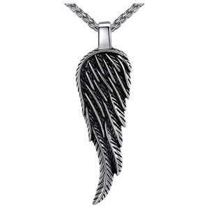Angel Wing Pendant and Rope Chain