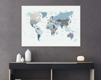 large world map pdf etsy