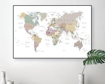 printable world map etsy