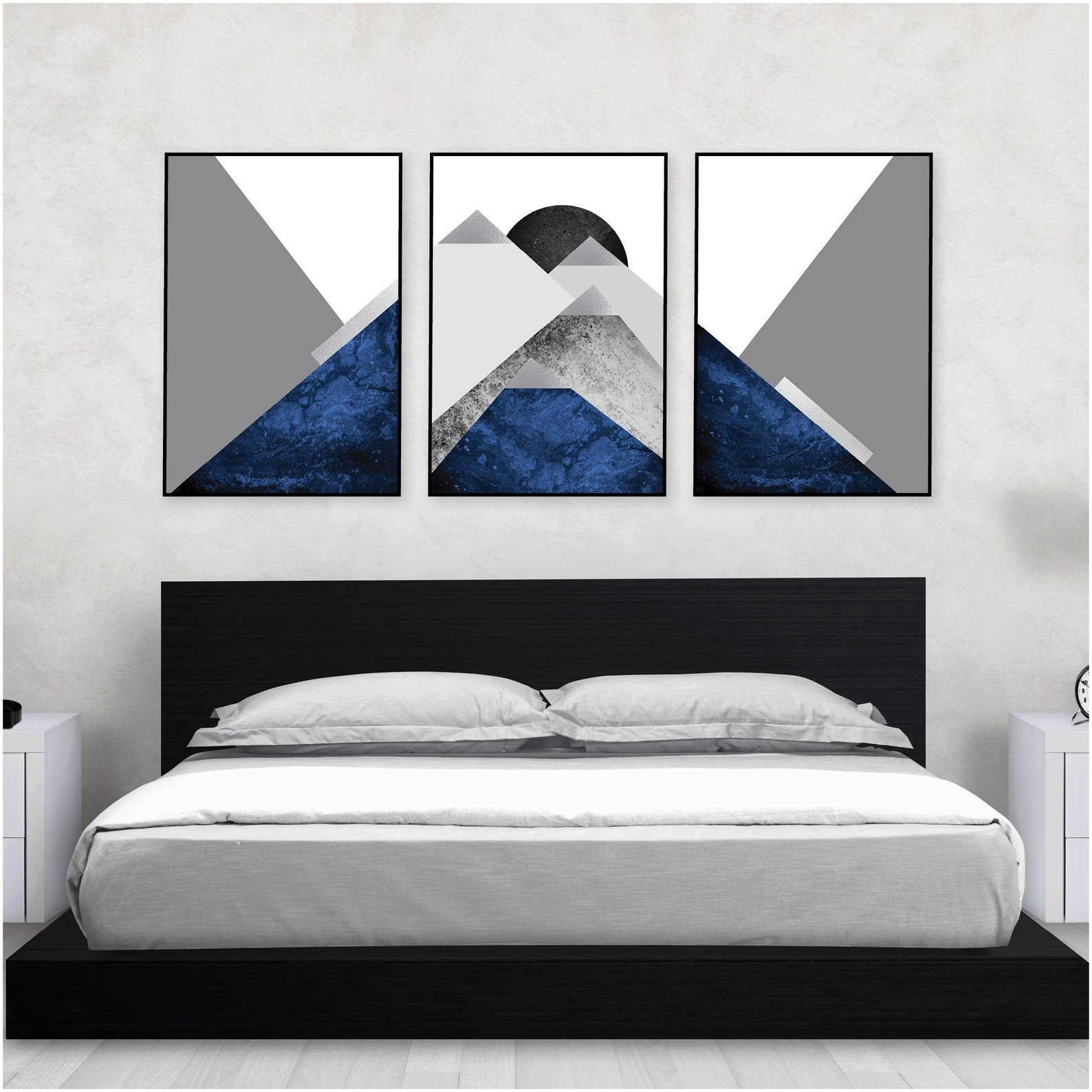 Set of 3 Scandinavian Mountain Printable Art Set Mountains | Etsy