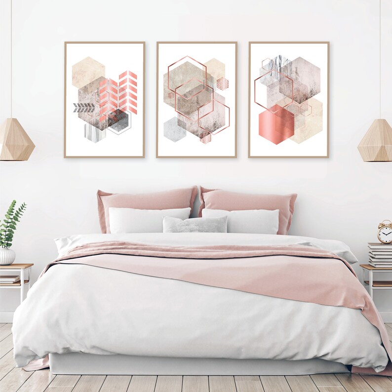 Geo Wall Art 61x91 Cm Posters Set of 3 Downloadable Prints Etsy