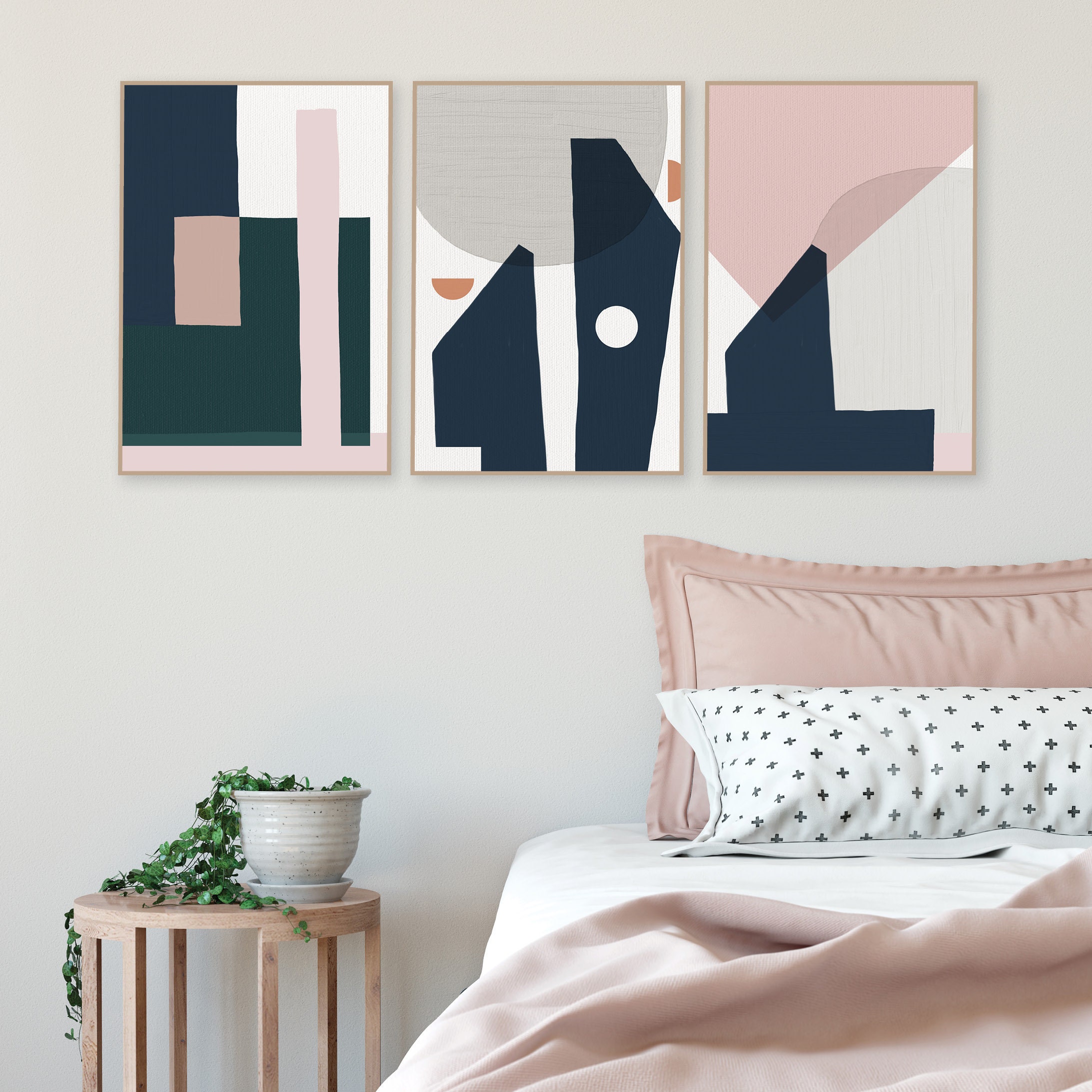 Set of 3 Minimalist Posters Abstract Painting Digital - Etsy Canada