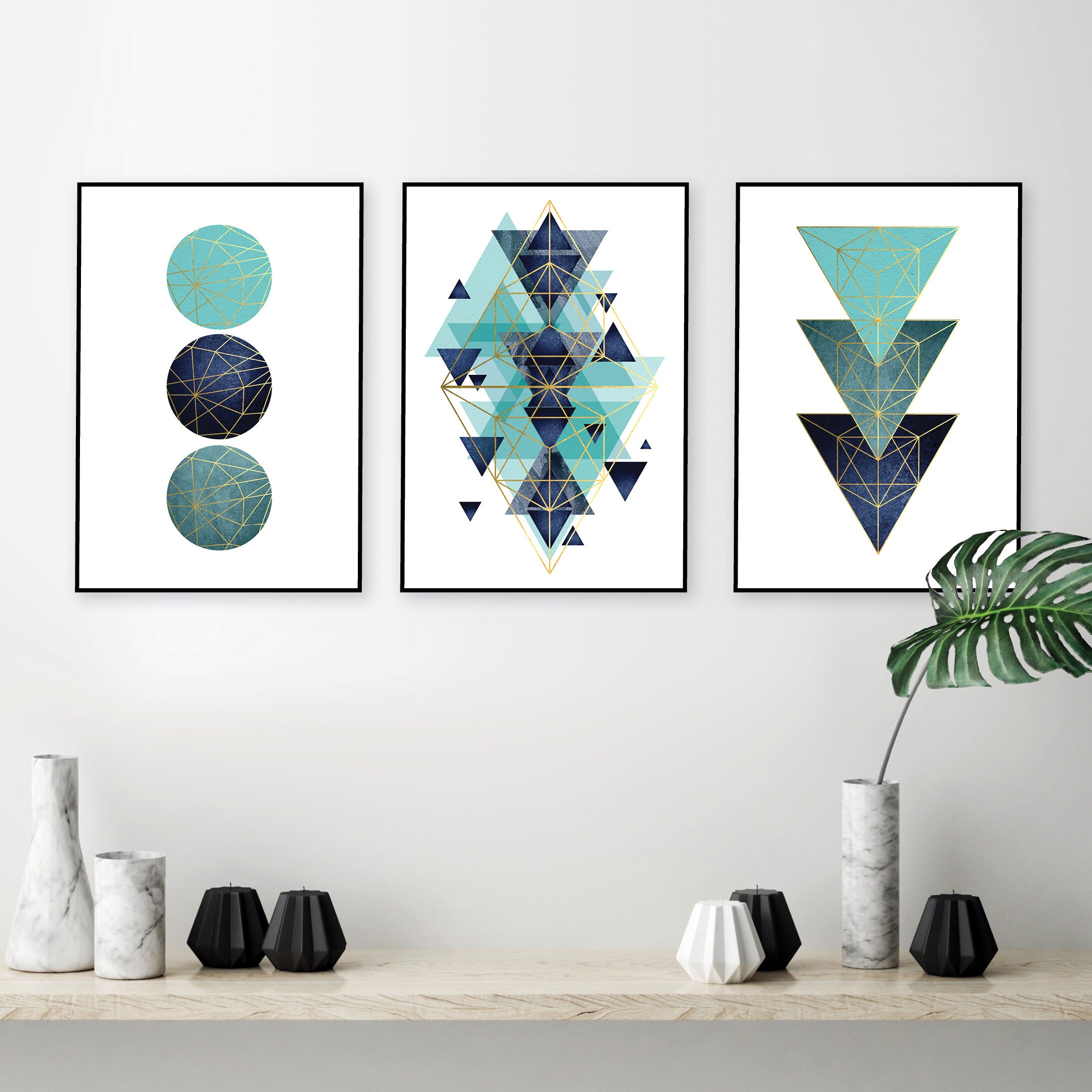 Prints Digital Prints Art & Collectibles Green Prints Digital File Set