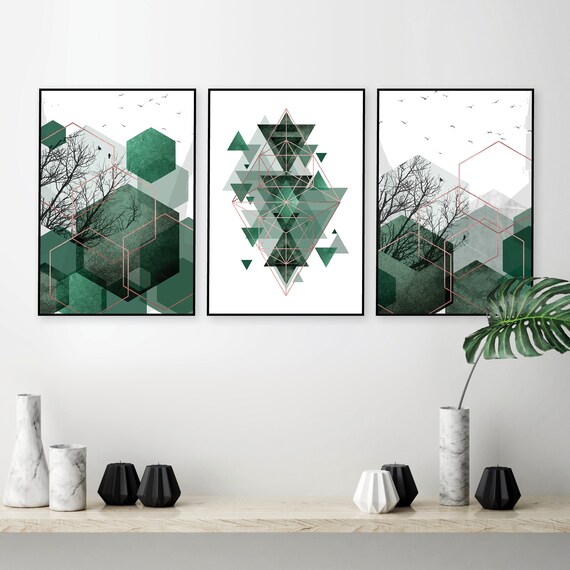 Digital Prints PNG 2400x3000 px Emerald Green 1 Abstract Wall Art Decor