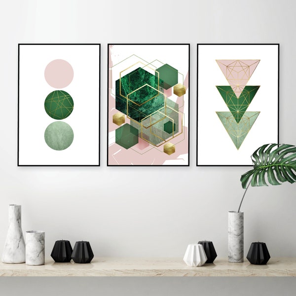 Emerald Green Wall Art Etsy