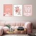 Set of 3 Downloadable Prints Printable Modern Art in Blush - Etsy