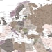 Detailed World Map Poster, Muted Neutral Colors (digital Download) - Etsy