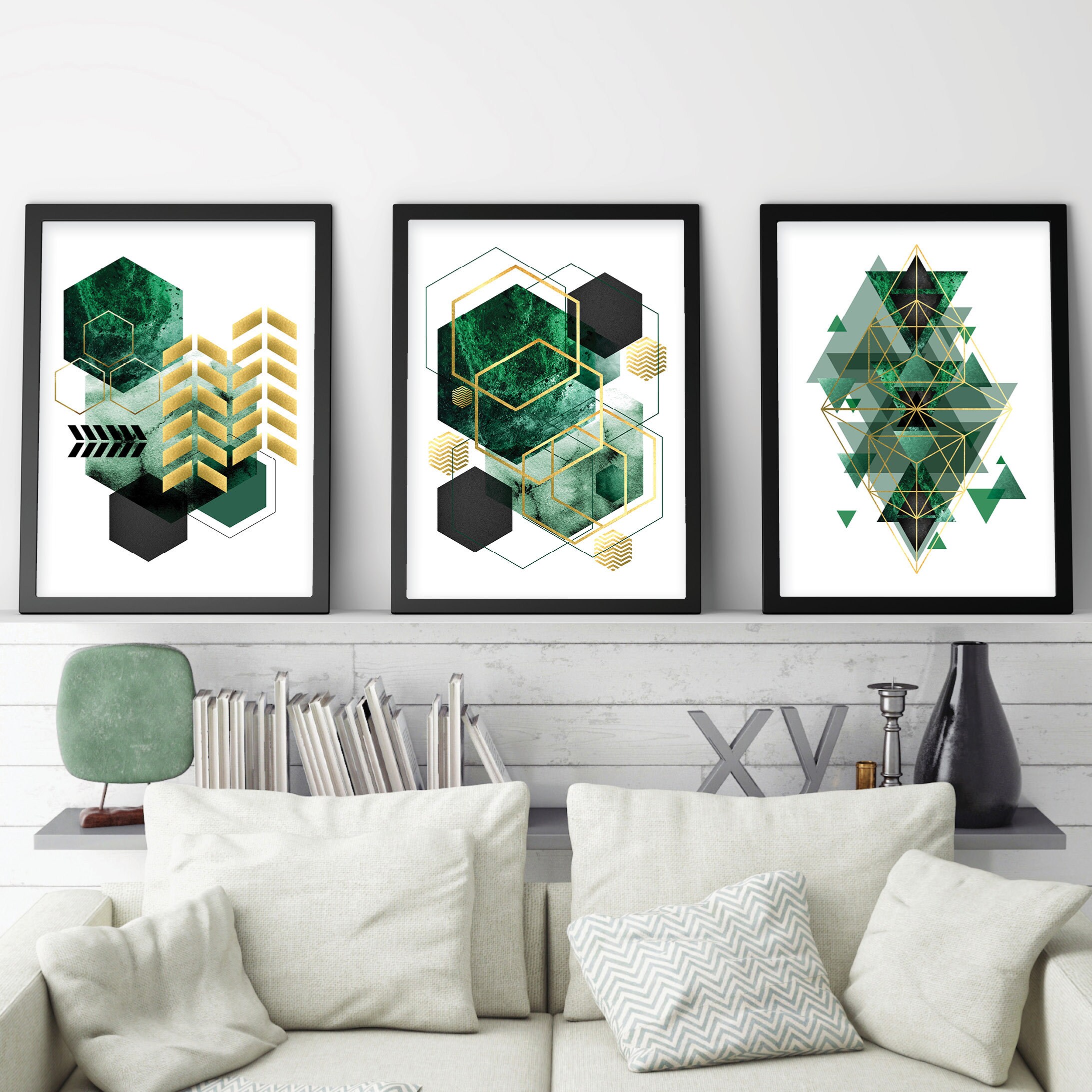 Digital Prints PNG 2400x3000 px Emerald Green 1 Abstract Wall Art Decor