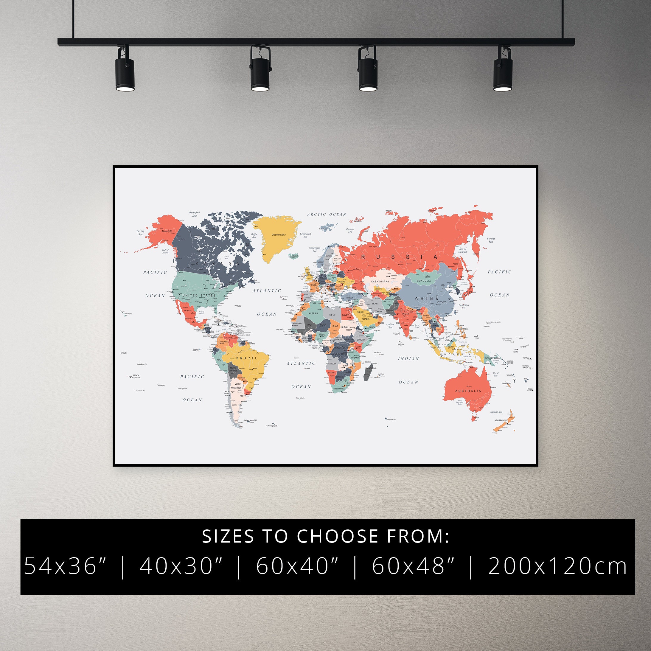 Printable World Map Poster Extra - Il Fullxfull.3516274077 Ipki